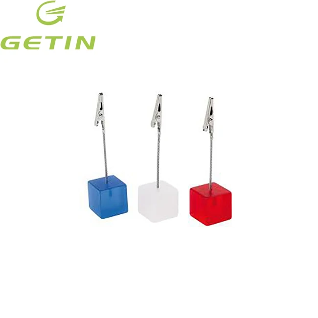 
Fashion Desk use plastic memo clip Cubic shape for gifts with customized logo 