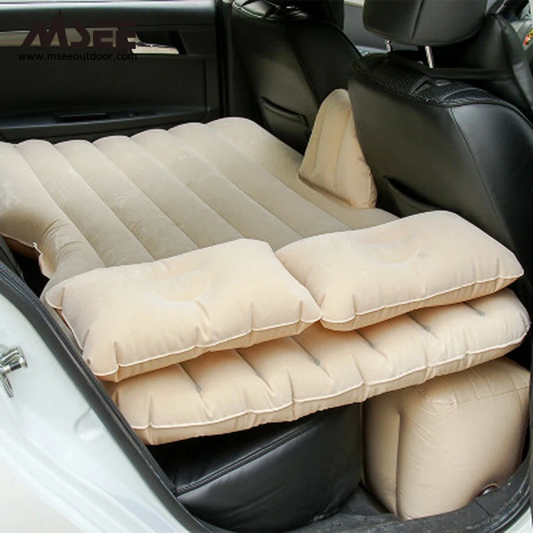 Suv Travel Flocked Pvc Inflatable Back Seat Car Bed Seat Air