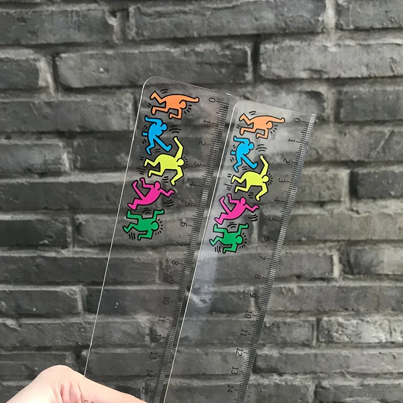 wholesale custom design 15cm cartoon printing clear plastic Acrylic drawing plastic school ruler