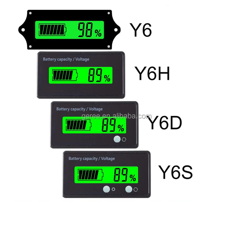 Цифровой тестер емкости кислотно-свинцово-литиевых аккумуляторов Y6 Y6D, 12 В, 24 В, 36 В, 48 В, 2s-15s