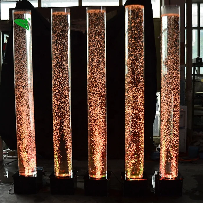 wedding stage light up furniture decorative led water bubble column wedding decoration