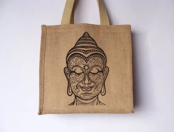 Wholesale tote plain shopping jute bag