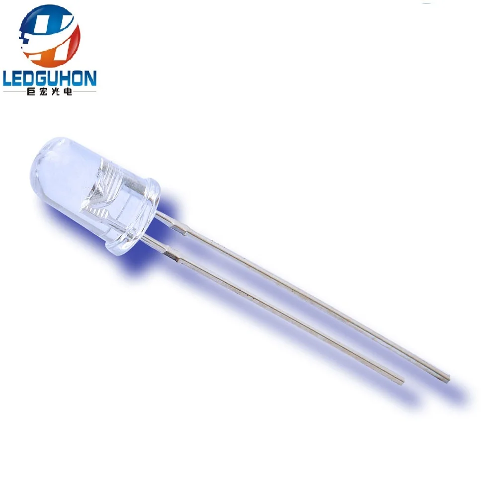 
through hole 5mm round uv 365nm led diode 