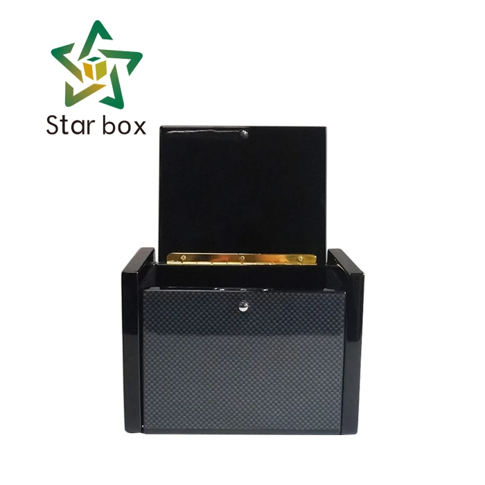 HW176 black Piano lacquer finish 12mm MDF wooden perfume bottle box