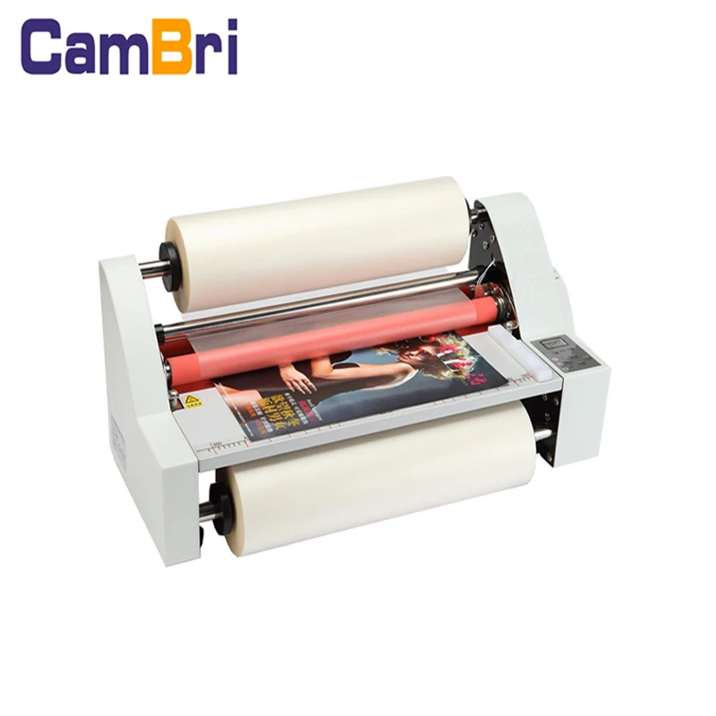 
350 mm desktop single and double sides hot cold roll laminator 