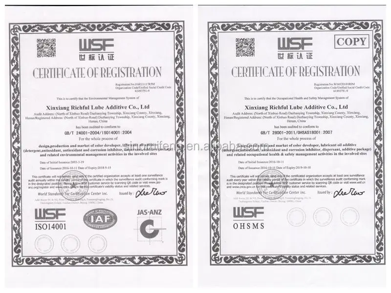 RF1106D Super Overbased Synthetic Calcium Sulfonate /Lubricant Additive Manufacturer