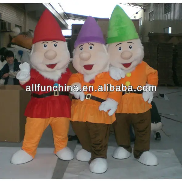 Custom Costumes Mascot Design (seven dwarfs)for event promotion custom design size color logo