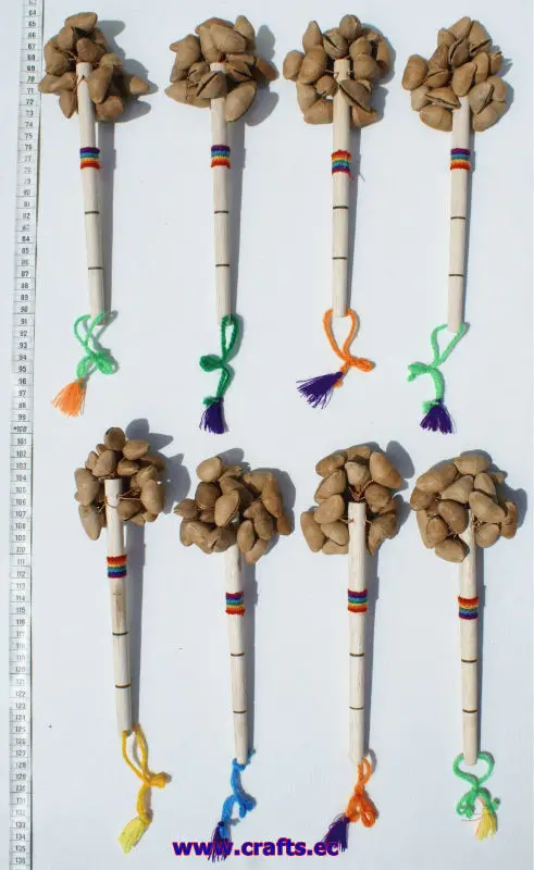 Seeds big percussion traditional latin music instruments, hand crafted in Ecuador