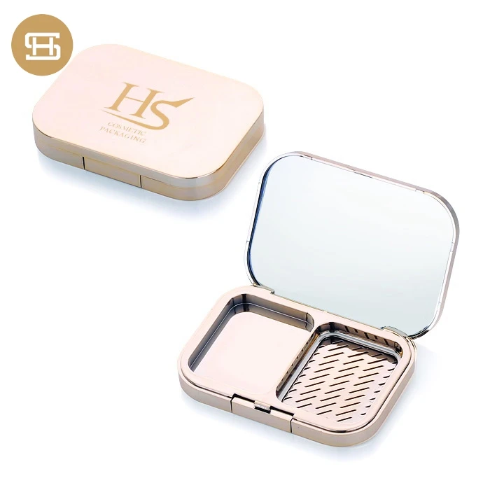 
Роскошный Золотой пустой прямоугольный компактный чехол для макияжа с зеркалом оптом 