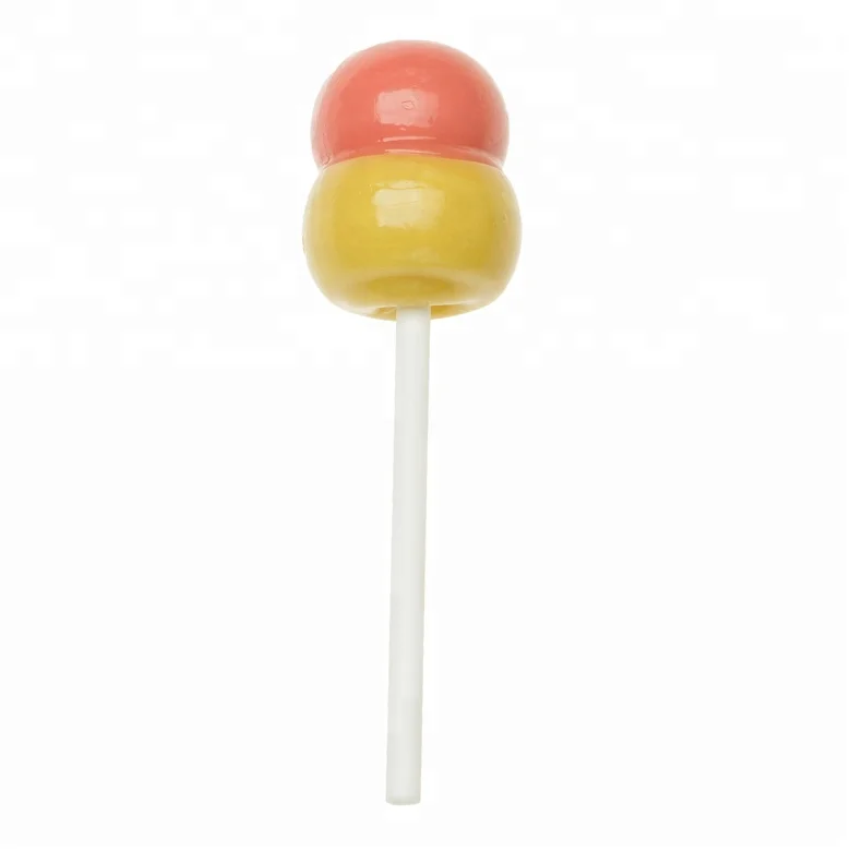 strawberry and yogurt flavor double candy lollipop