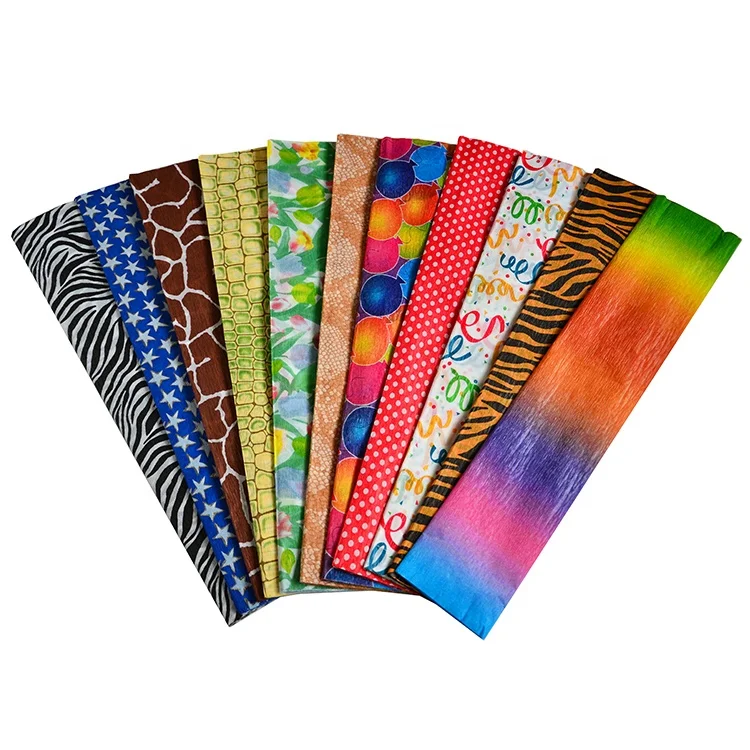 custom printed double sided crepe paper with designs