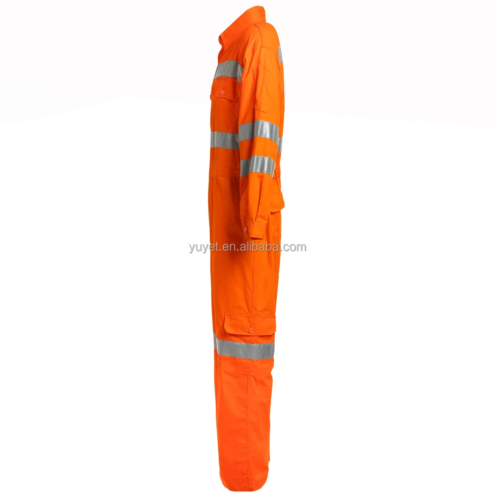 Orange 100 Cotton Flame Retardant Coverall Safety Fire Resistant Coverall