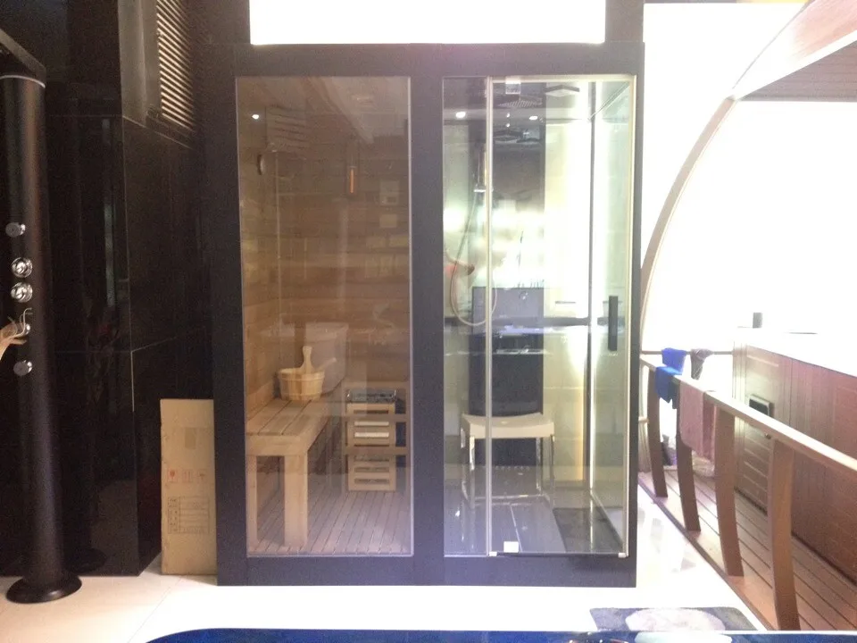 The Indoor Fantastic Solid Canada Cedar Steam Shower Sauna Combos