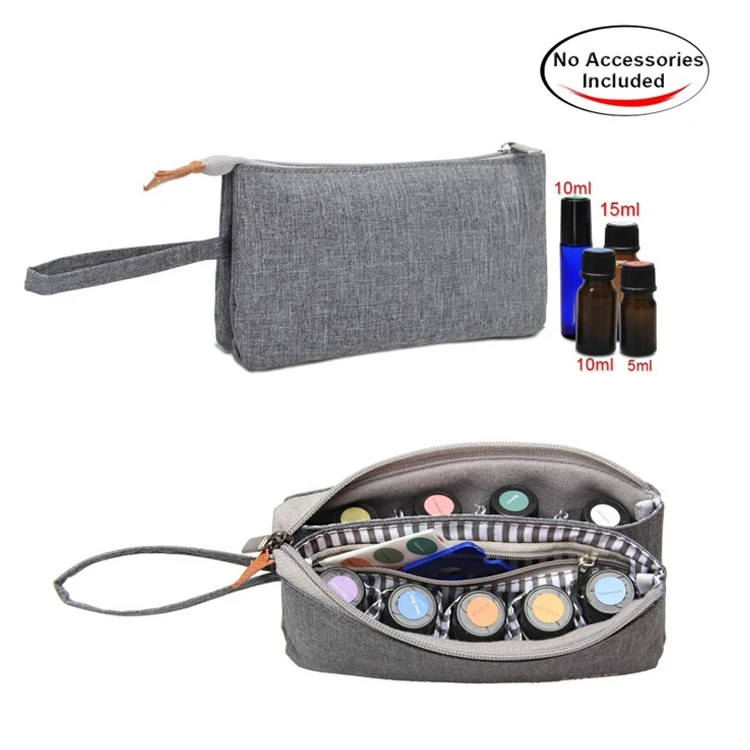 Essential Oil Carrying Bag Holds 8 Bottles 5ml-15ml  Including Roller Bottles Portable Organizer for Essential Oil