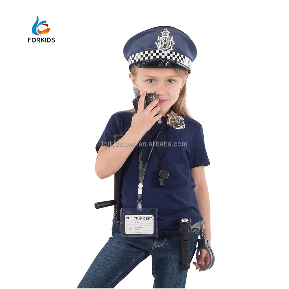Unique Halloween plastic police toys for kids,kids police play set role play toy10pcs