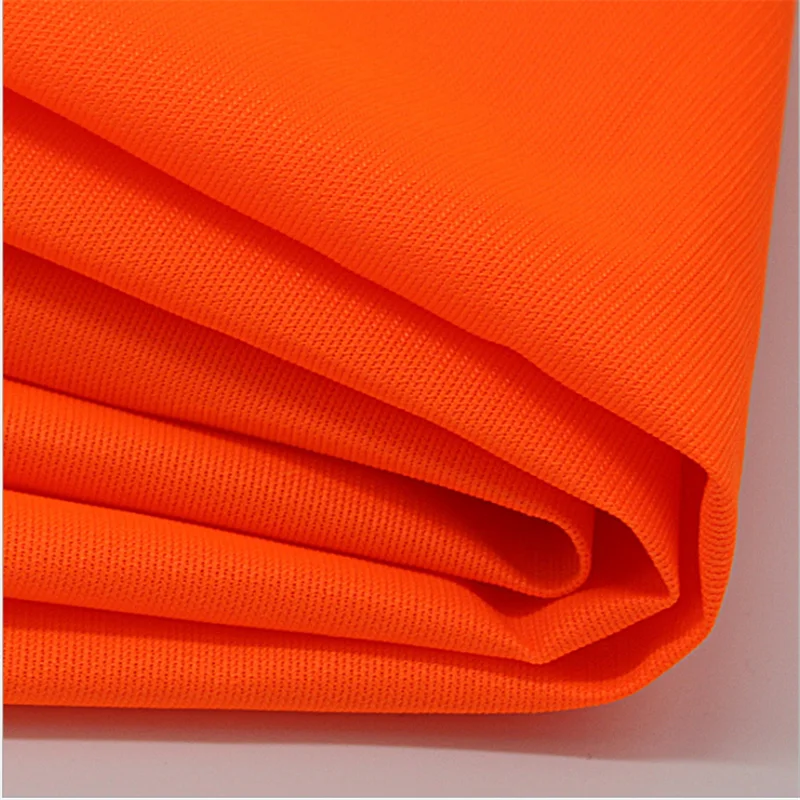 Tricot knitted neon color fabric for reflecting vest