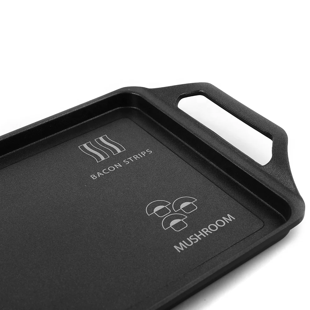 Aluminum die casting barbecue tools grill pan with nonstick coating