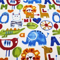 Cotton Twill Kids Cloth lion King Cartoon Printed Fabric 100% Cotton Woven for Sewing Baby Sheets