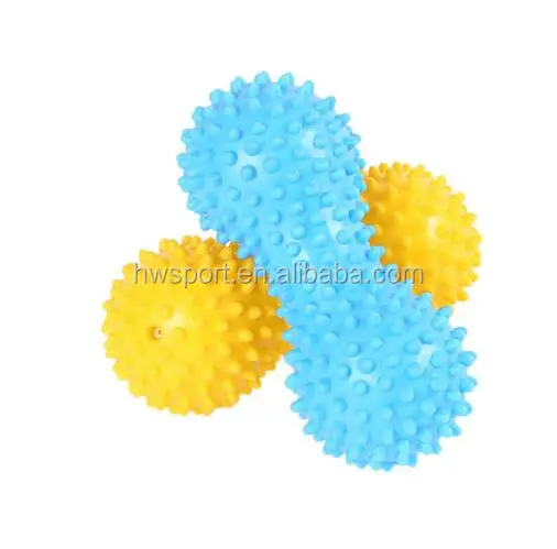 2024 wholesale PVC material Deep Tissue Roller Muscle body building balls hot selling spiky  yoga massage balls