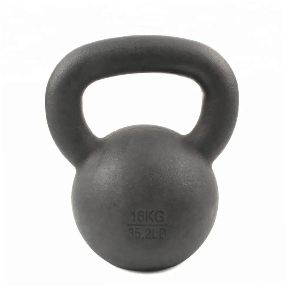 Wholesale Custom Durable Black Powder Cast Iron Competition Kettlebell For Sale