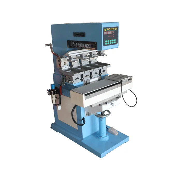 CE Approved Microcomputer Controlled Easy Operation Multifunctional 4-Color Pad Printer Shuttle Electric Semi-Automatic Used