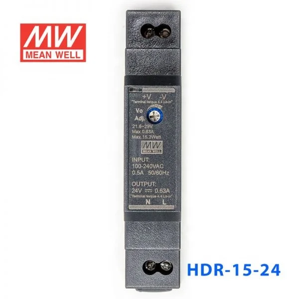 HDR-15 15W 5V/12V/24V48V DIN RAIL AC-DC MEAN WELL импульсный источник питания