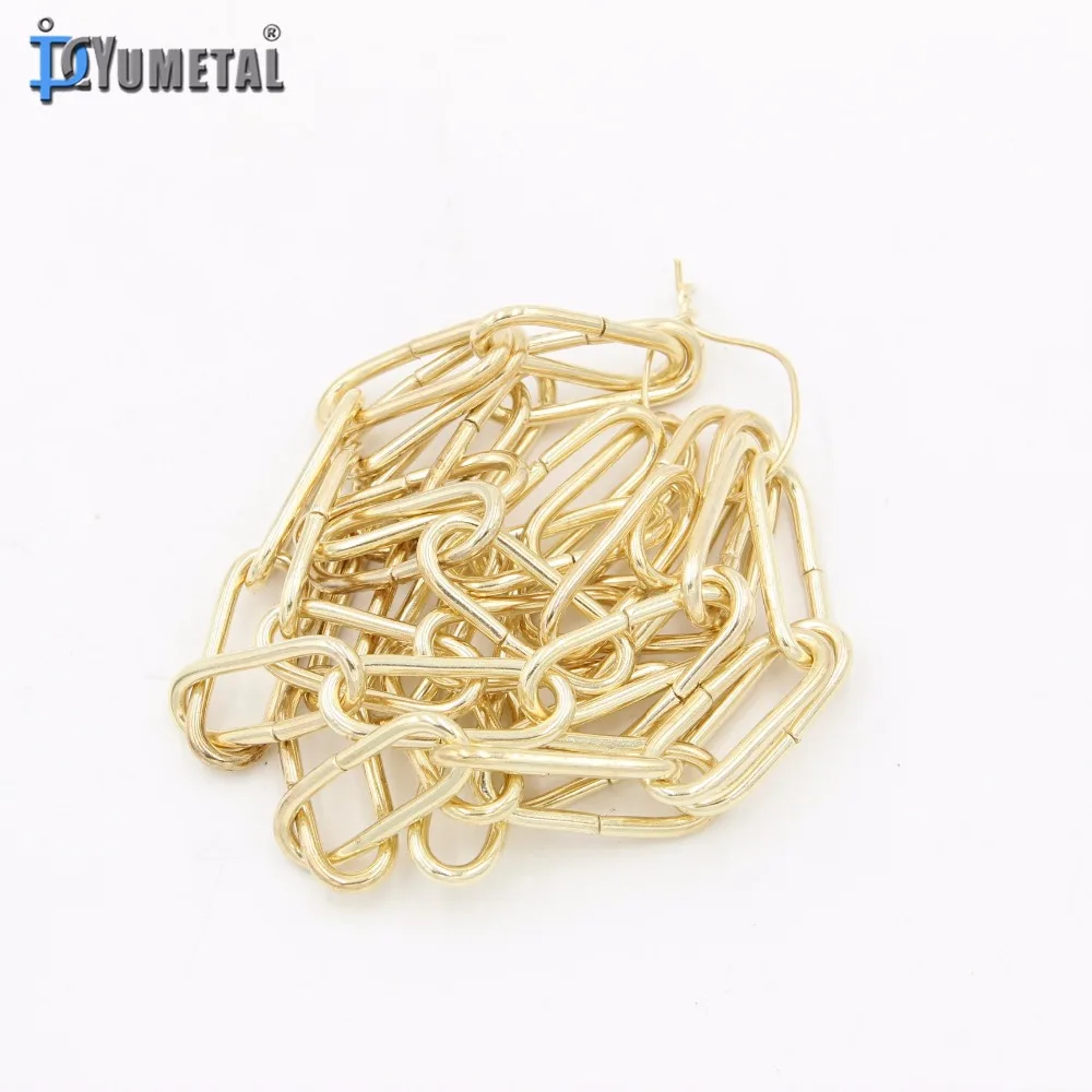 Decorative Single Jack Chain Hanging Basket steel zinc galvanized Brass plated twist Knot Circle chain with spool