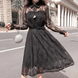Maxnegio lace dress lady street style clothes women 2 piece set clothing