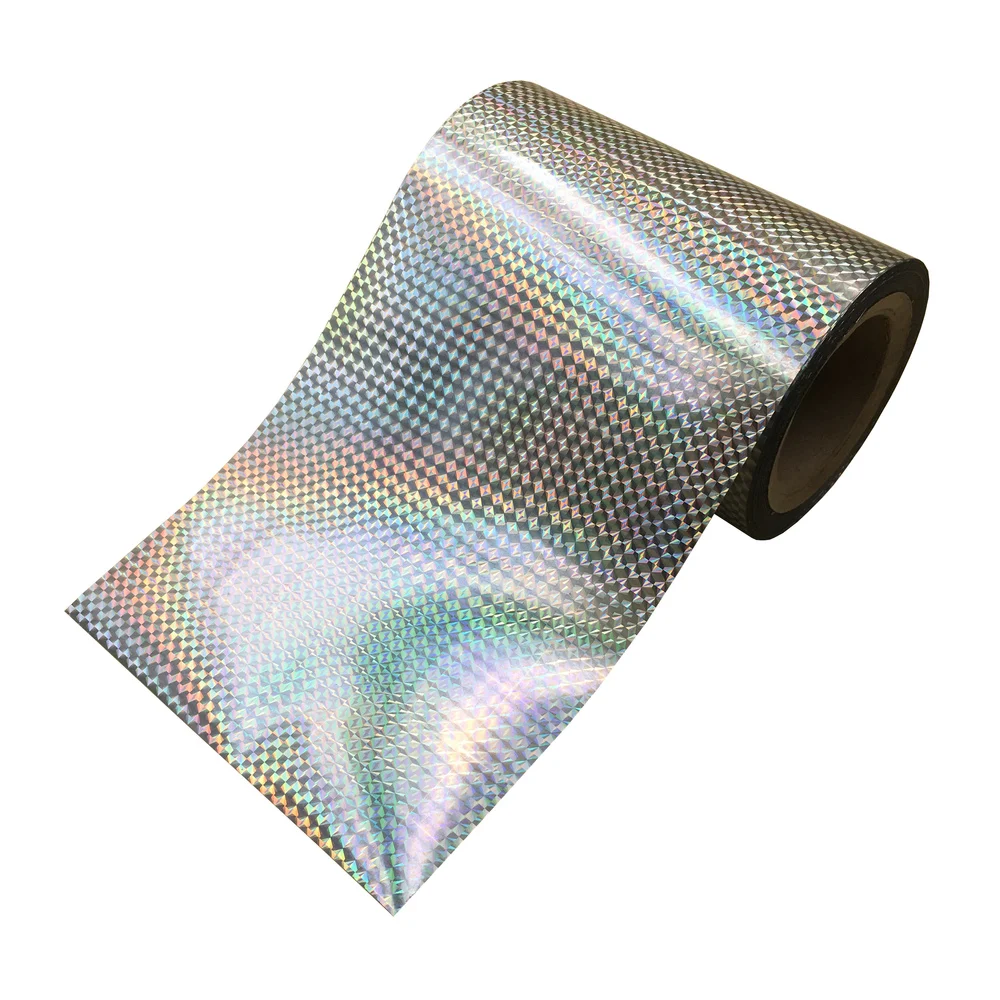 Rainbow embossed 12/75 micron pet sequin roll film 0.1mm/0.3mm pet film