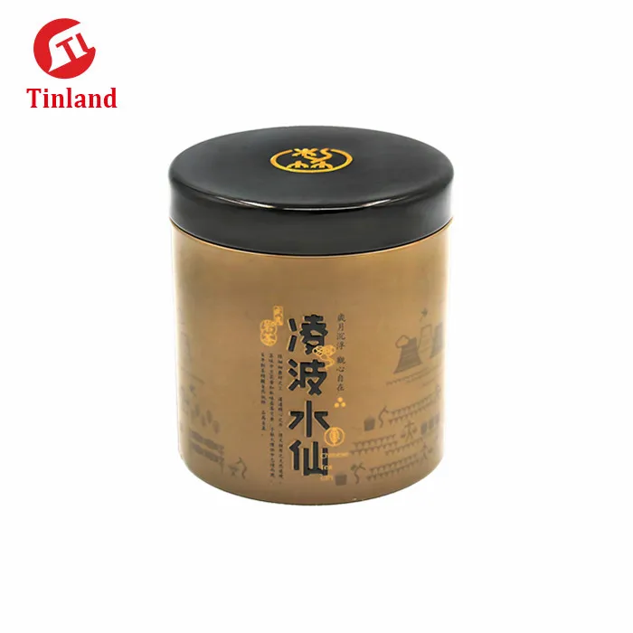
Round metal tea tin box 