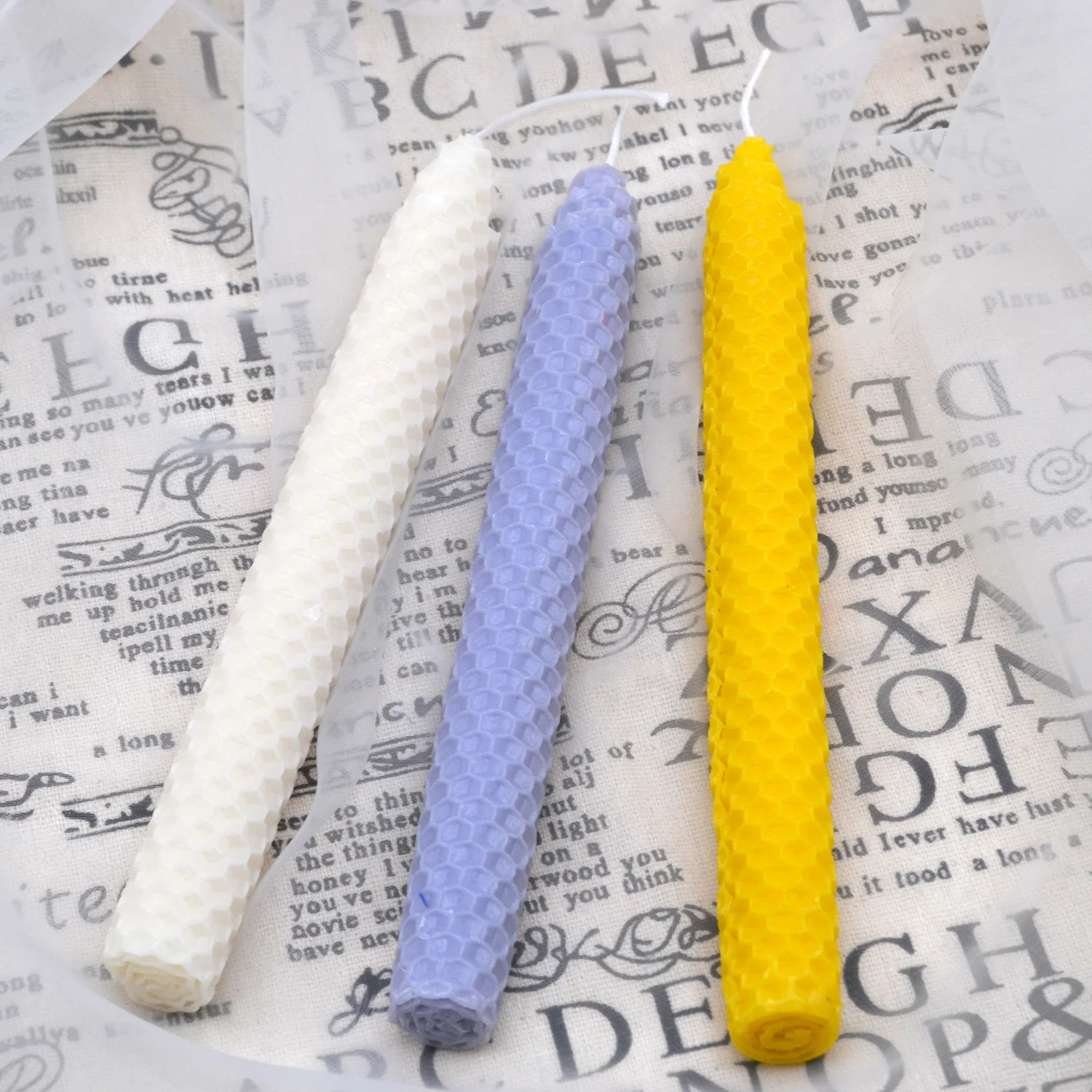 
fancy hand rolled beeswax candles aromatherapy for Hanukkah 