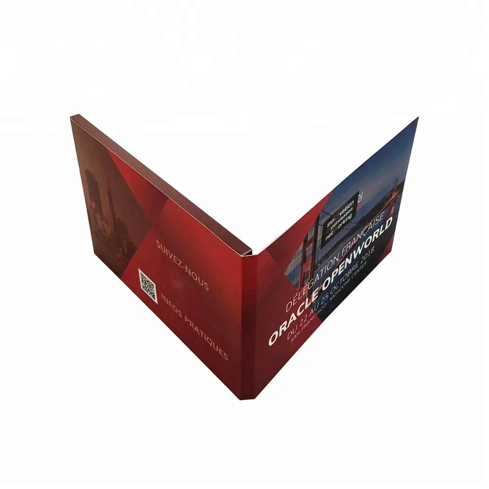 
custom player saxy birthday brochure gift box LCD light contro video greeting card 