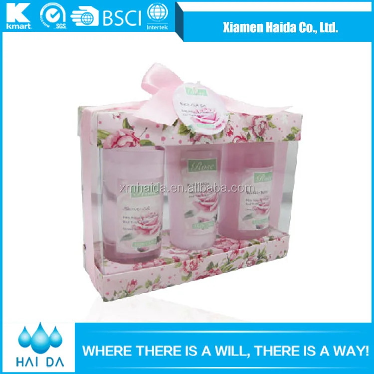 Hot China Products Wholesale lovely  Bath spa Body gift set Shower Gel and bath set