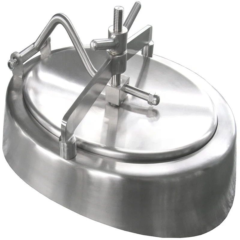 Stainless Steel Beer Brewing Equipment With Oval Inward Opening Manway With Bevel Edge