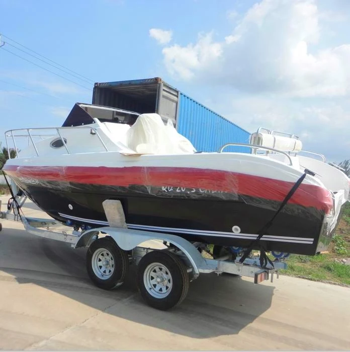 waterwish QD 20.5 cabin boat fiberglass houseboat for sale