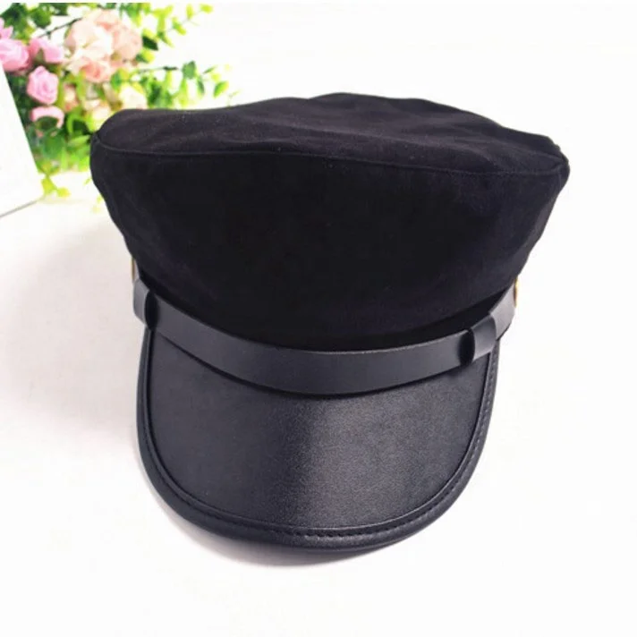 Akuma-0044 оптовая продажа Заказные синие хлопковые капитан моряк Шляпа пилот шапка