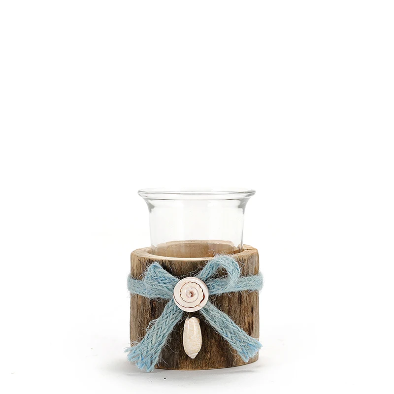 Подсвечник Baihe ручной работы в морском стиле из древесины, креативное украшение для дома