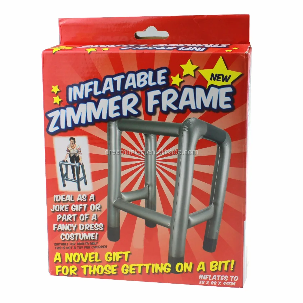 Inflatable Zimmer Walking Frame Blow Up Toy Novelty Joke Dress Up Night Fancy Accessory
