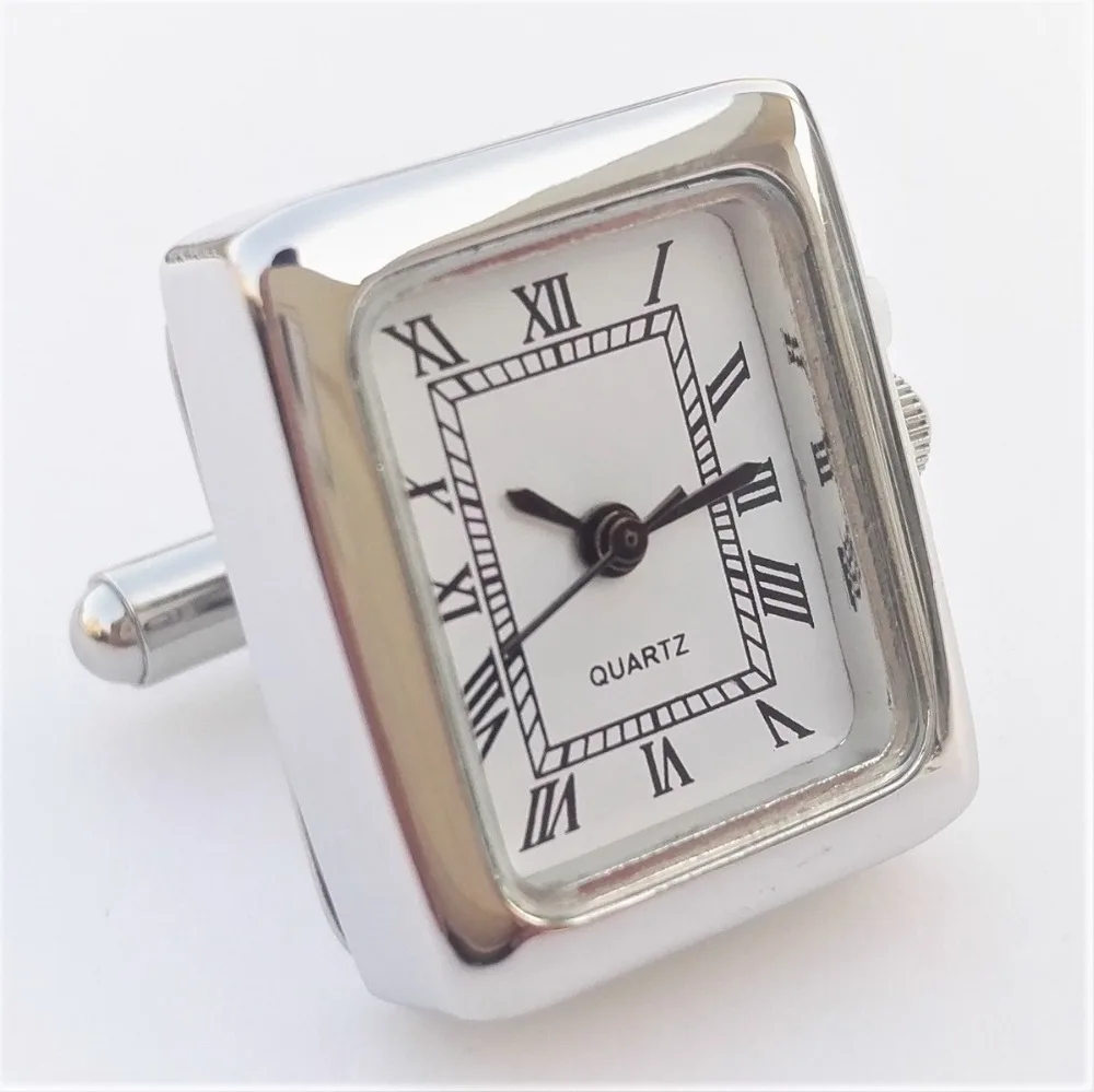 Functional watch cufflinks Japanese PC21 watch movement clock cufflinks stainless steel T-bar cufflink clock cuff links