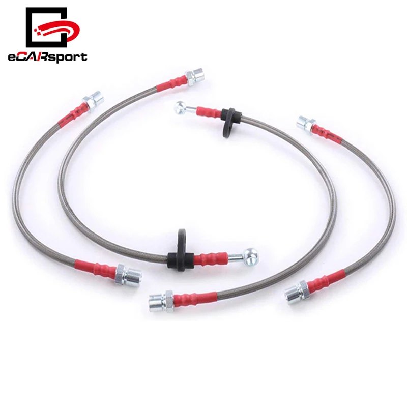 For Toyota for Corolla 93-02 Front Rear Stainless Steel Braided Oil Brake Line Cable Hose