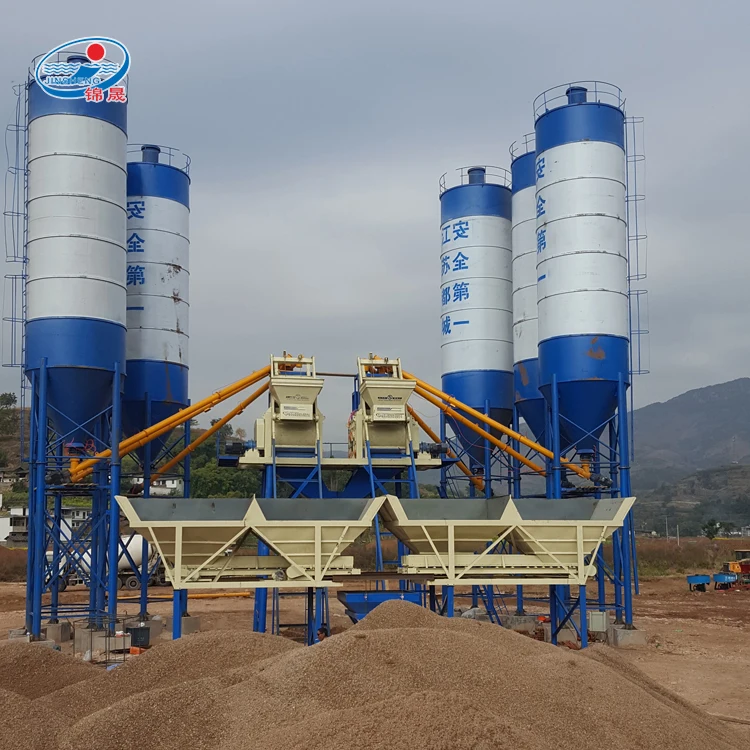 HZS75 Бетономешалка серии с Хоппером в Таиланде экспорт международный