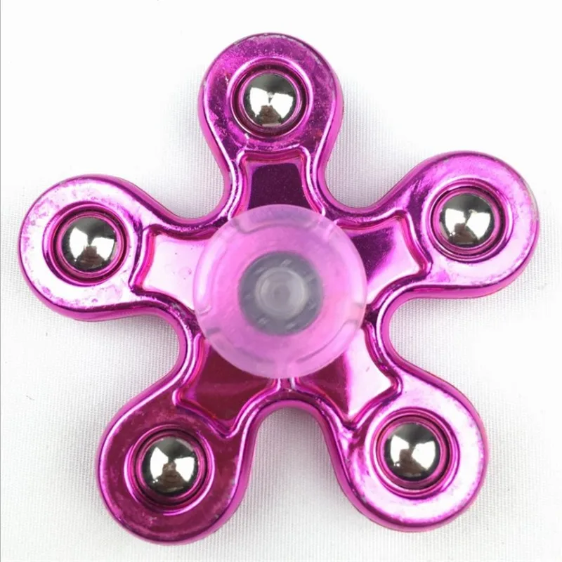 Гальванизированный гироскоп для пальцев Пять бусин спиннинг Детские горячие продажи игрушки оптом производители гироскопа для пальцев