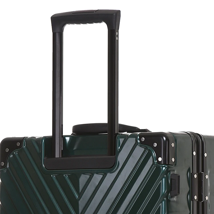 
Aluminum Suitcase Set with Hidden Compartment ABS Luggage with Quiet Wheels 