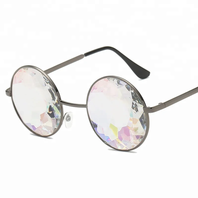 Diffracted Rainbow EDM Sunglasses Crystal Lenses Kaleidoscope Glasses Festival Eyewear