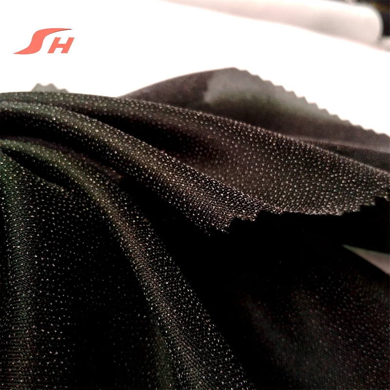 
Factory direct sale 100 poly plain woven adhesive fusing interlining for coat 