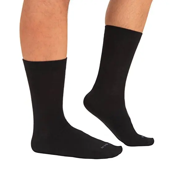 White Black Cotton Men Socks Sport Athletic Crew Custom Logo Cycling Terry Business Socks