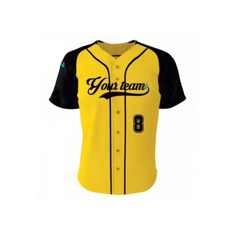 
100% polyester embroider custom promotional baseball jersey 