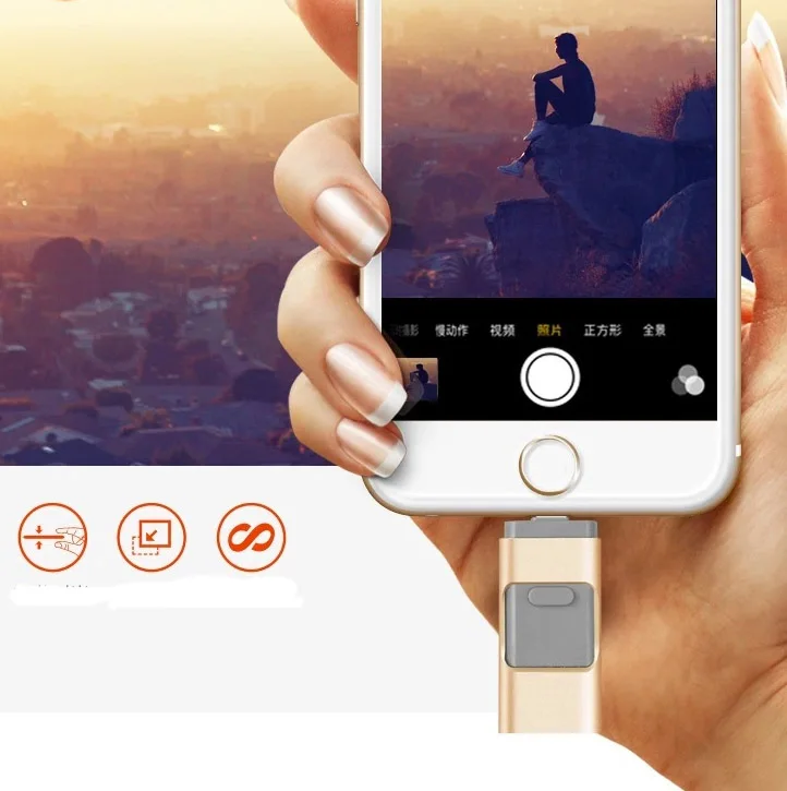 Оптовая продажа OEM памяти USB 3.0 Pen Drive 32 ГБ OTG USB флэш-накопитель для iOS и Android