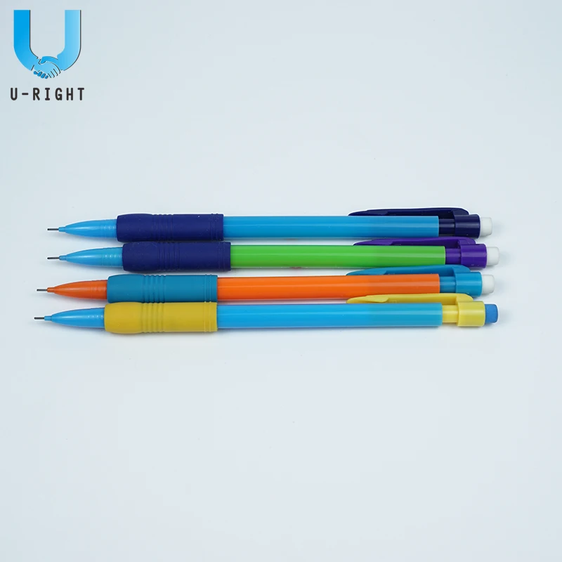 
plastic colored 0.7mm mechanical pencil with grip 