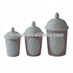 Geo cut glass ceramic candle jars with good price